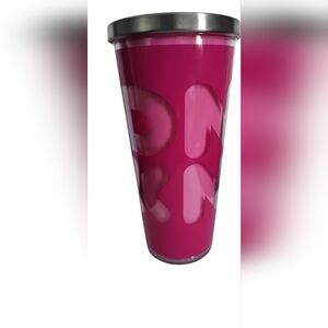Dunkin Donuts 20oz Vibrant Pink Tumbler with Stainless Steel Lid